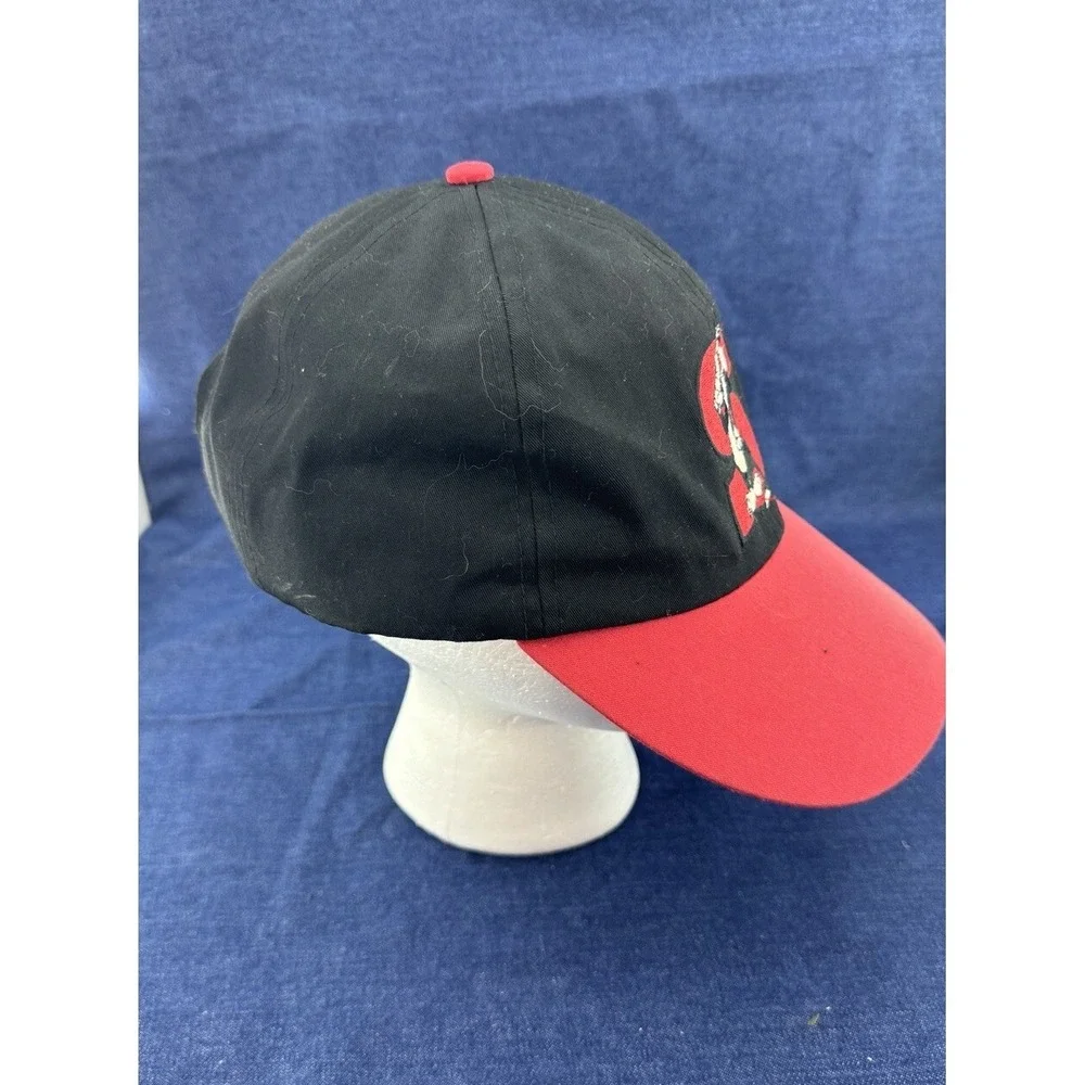 VTG 1993 Looney Tunes Sylvester Baseball Hat Black Red Strapback Cap Cartoon‎